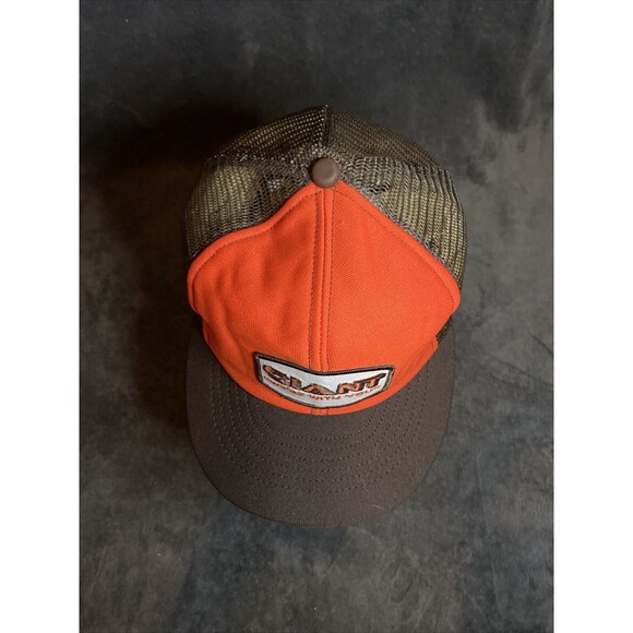 Vintage 90s Giant “We’re With You” Grocery Store Trucker Hat Adjustable Orange - Picture 5 of 8